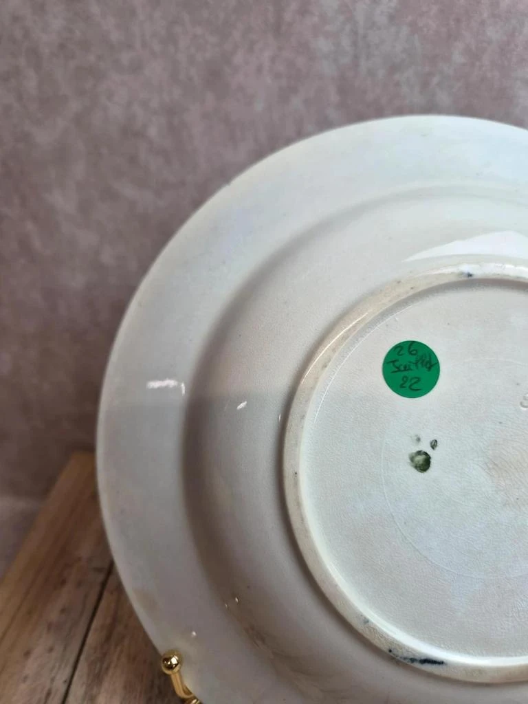 Vintage deep Nimy iron earth plate – blue Garland model – photo 8
